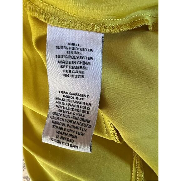 Nanette Lepore Women’s Size 12 Printed 3:4 Sleeve Shirt Dress Mustard Yellow NWT - Picture 15 of 16